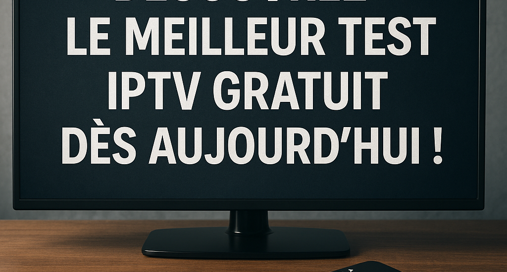 Découvrez le Meilleur Test IPTV Gratuit Dès Aujourd'hui !
